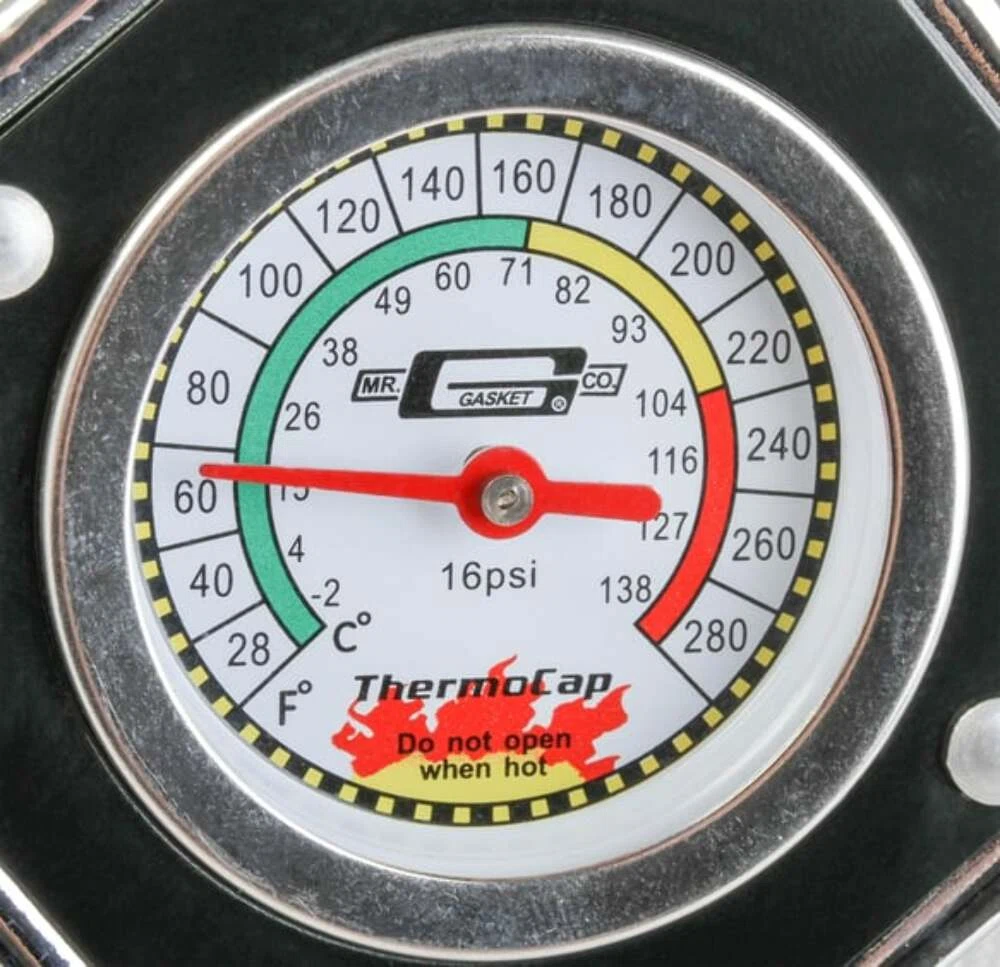 Mr. Gasket Thermocap - 16 PSI - Black - 2476BK